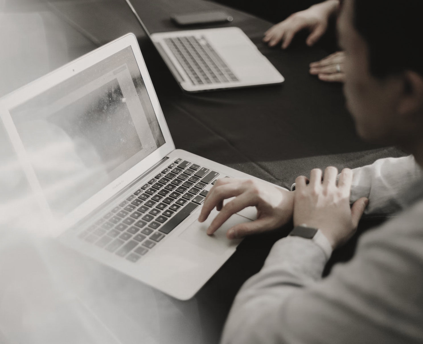 man working on laptop
